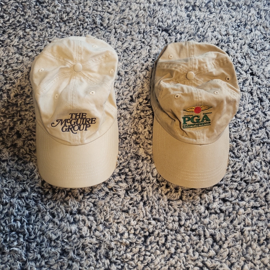 Tan Khaki Hat Baseball Cap Bundle  Pga Championship  The Mcguire Group